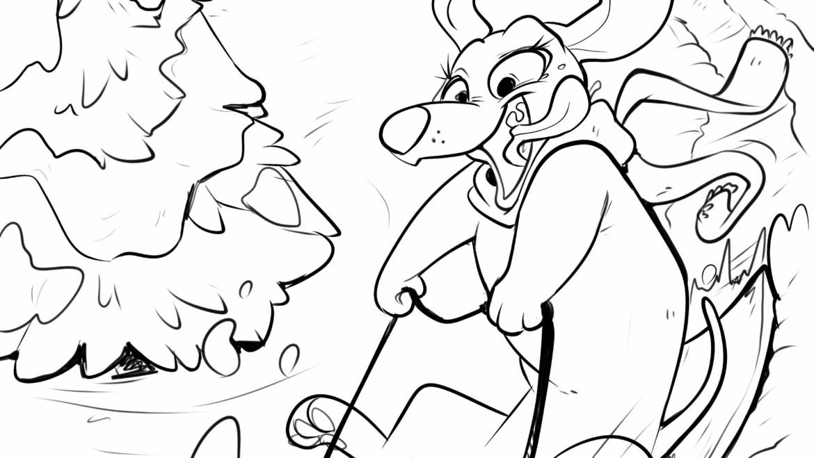 Download Ellie the Wienerdog Winter Fun Coloring Page - Ellie The ...